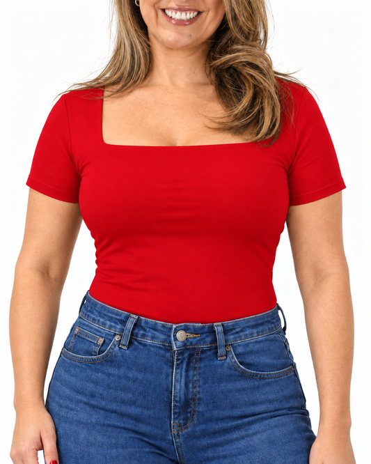 Body Liso Greta Rojo