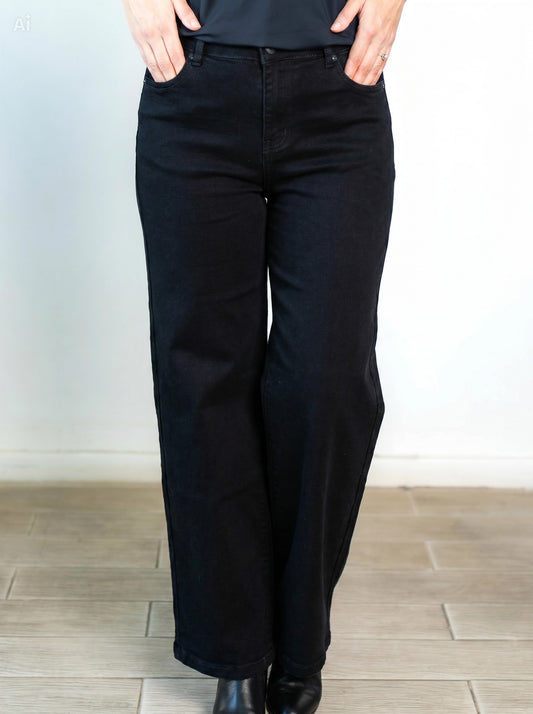 Jeans Wide Leg Isidora Negro