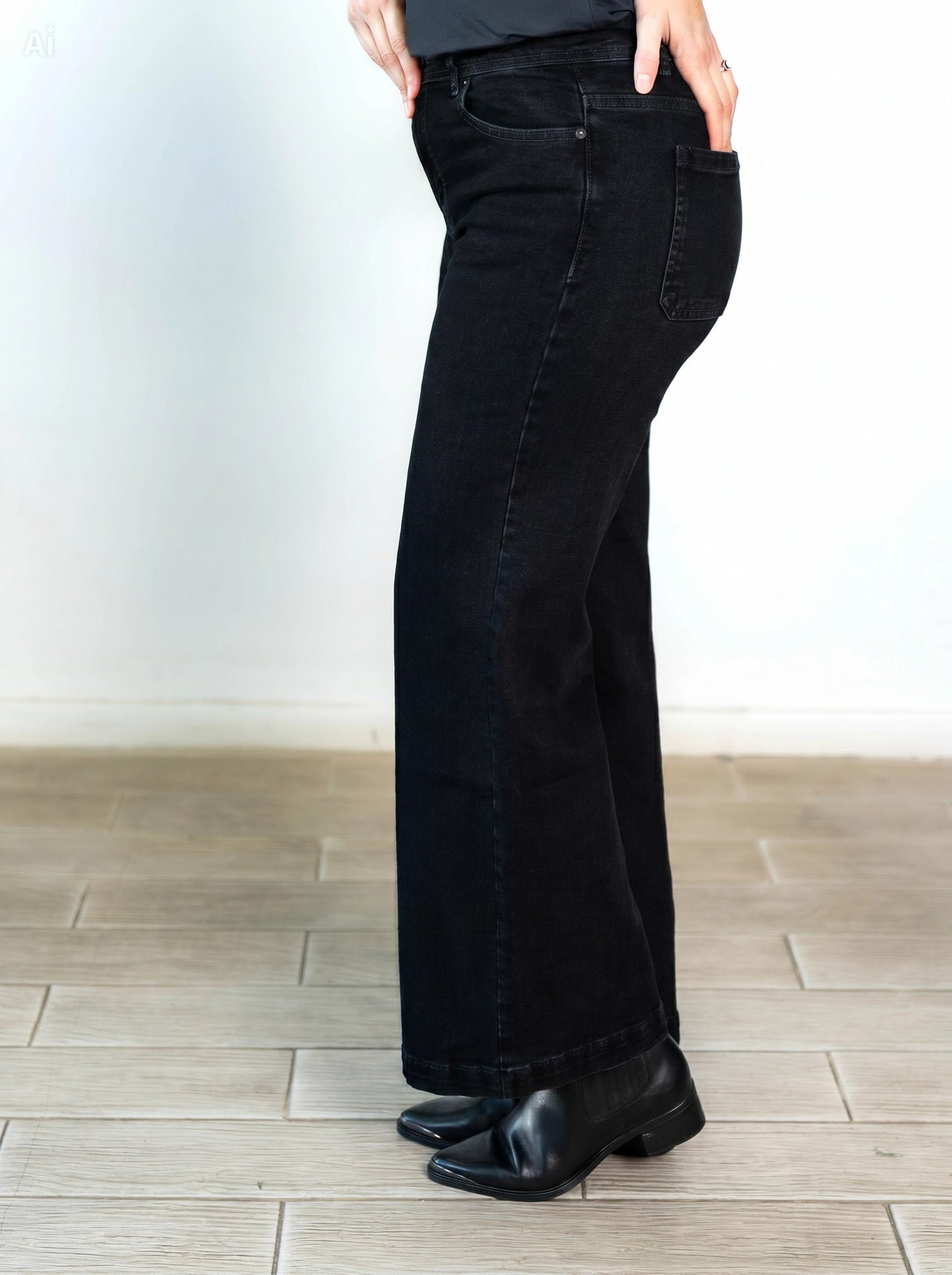 Jeans Wide Leg Isidora Negro