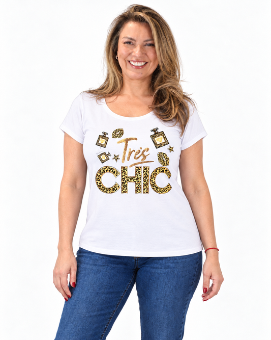 Polera Chic Print Blanco