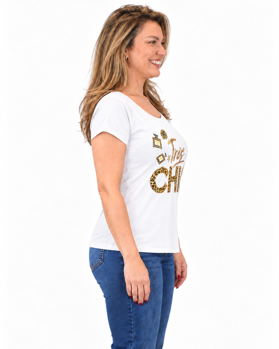Polera Chic Print Blanco