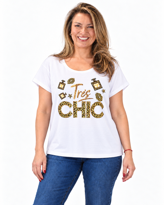 Polera Chic Print Blanco