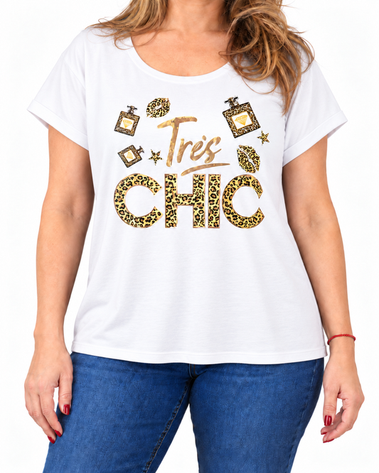 Polera Chic Print Blanco
