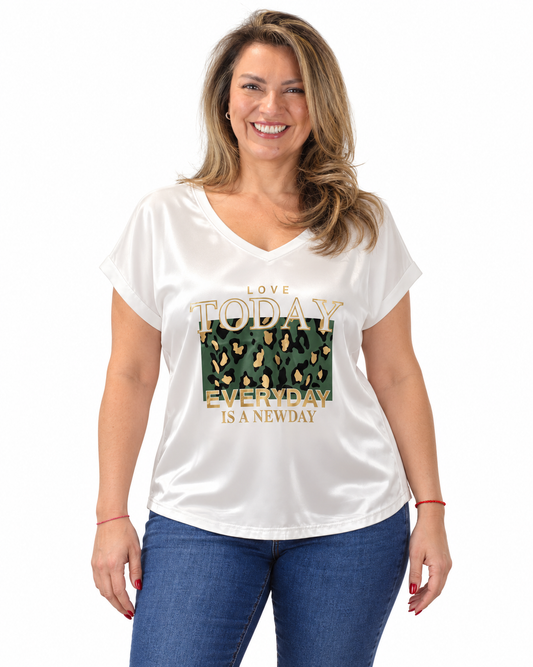 Polera Satín Today Blanco