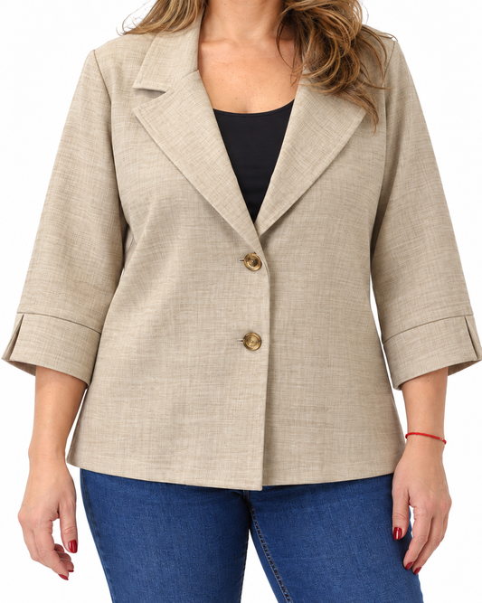 Chaqueta Matilde Manga 3/4 Beige