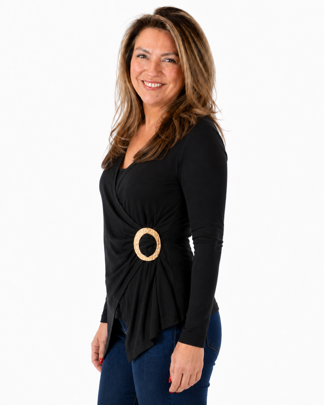 Polera Emily Hebilla Negro