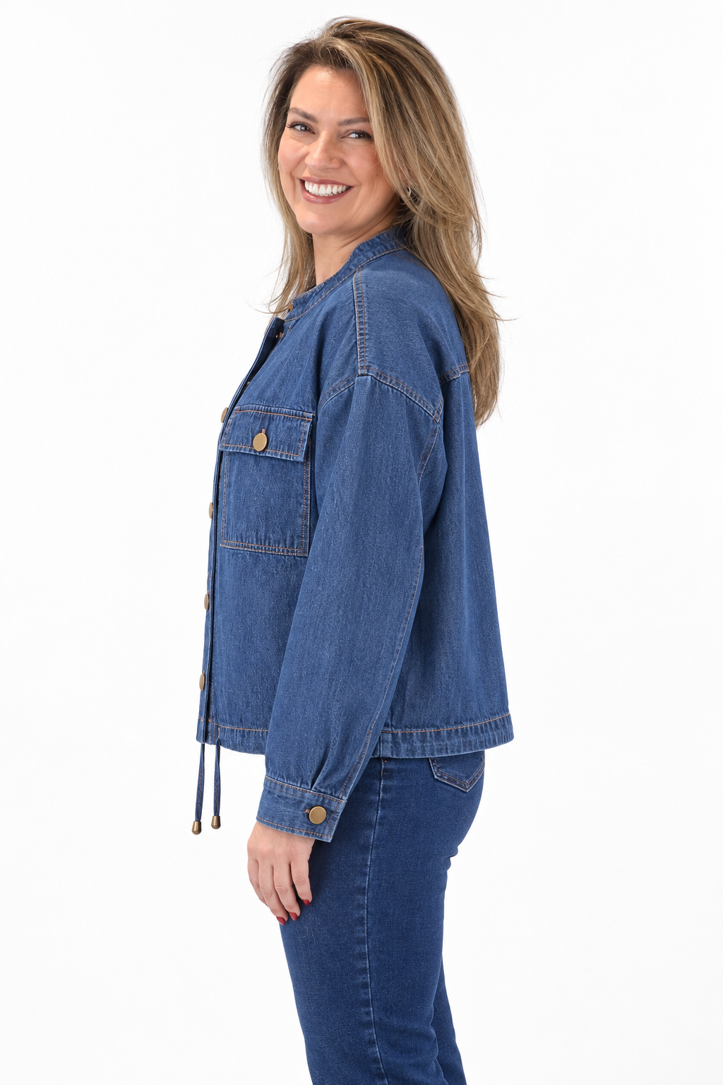 Chaqueta Denim Botones