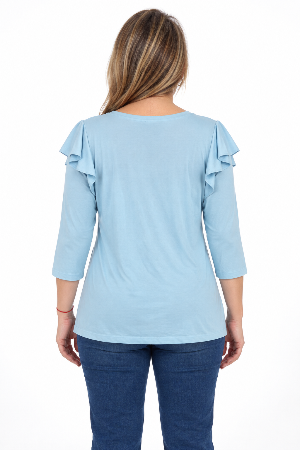 Polera Rebeca Vuelos Celeste