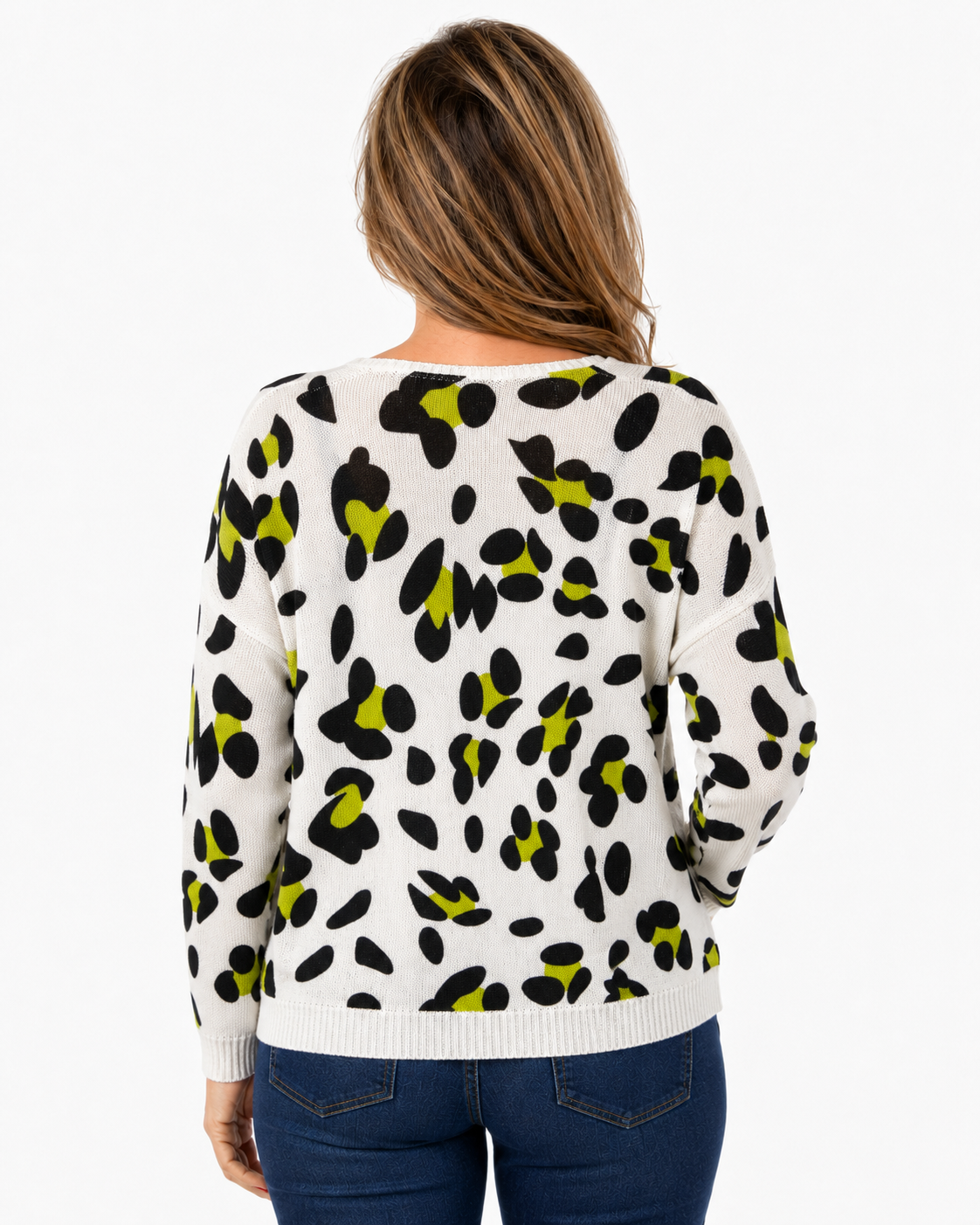Sweater Hilo Print Selva Blanco