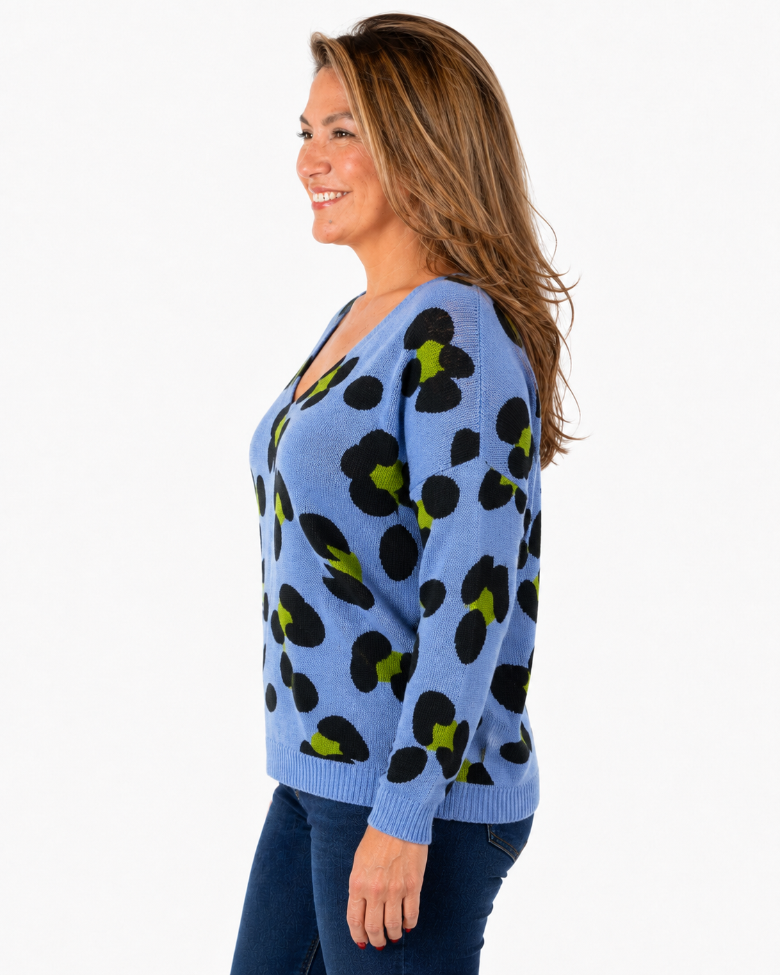 Sweater Hilo Print Selva Morado