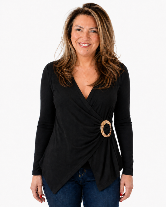 Polera Emily Hebilla Negro