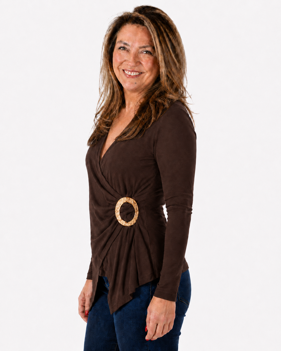 Polera Emily Hebilla Chocolate