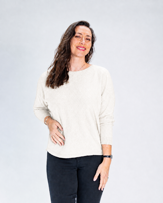Sweater Caroline Lurex Blanco
