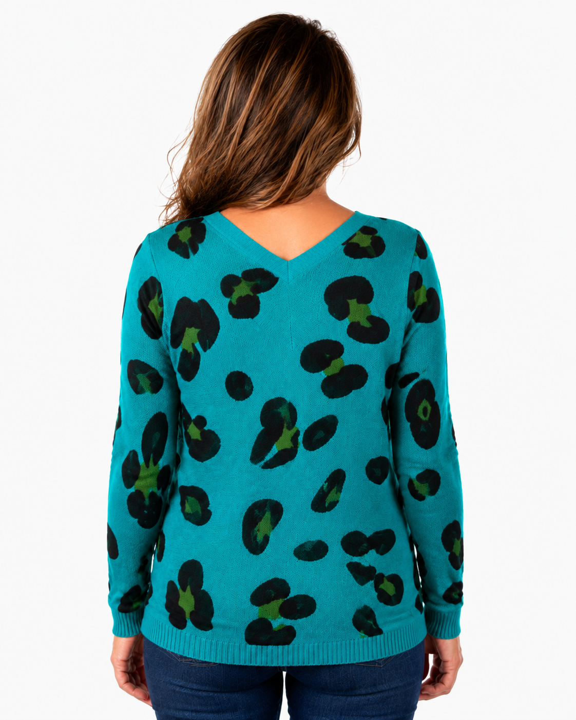 Sweater Hilo Print Selva Turquesa