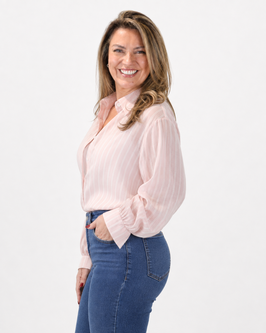 Blusa Listada Cintya Rosada