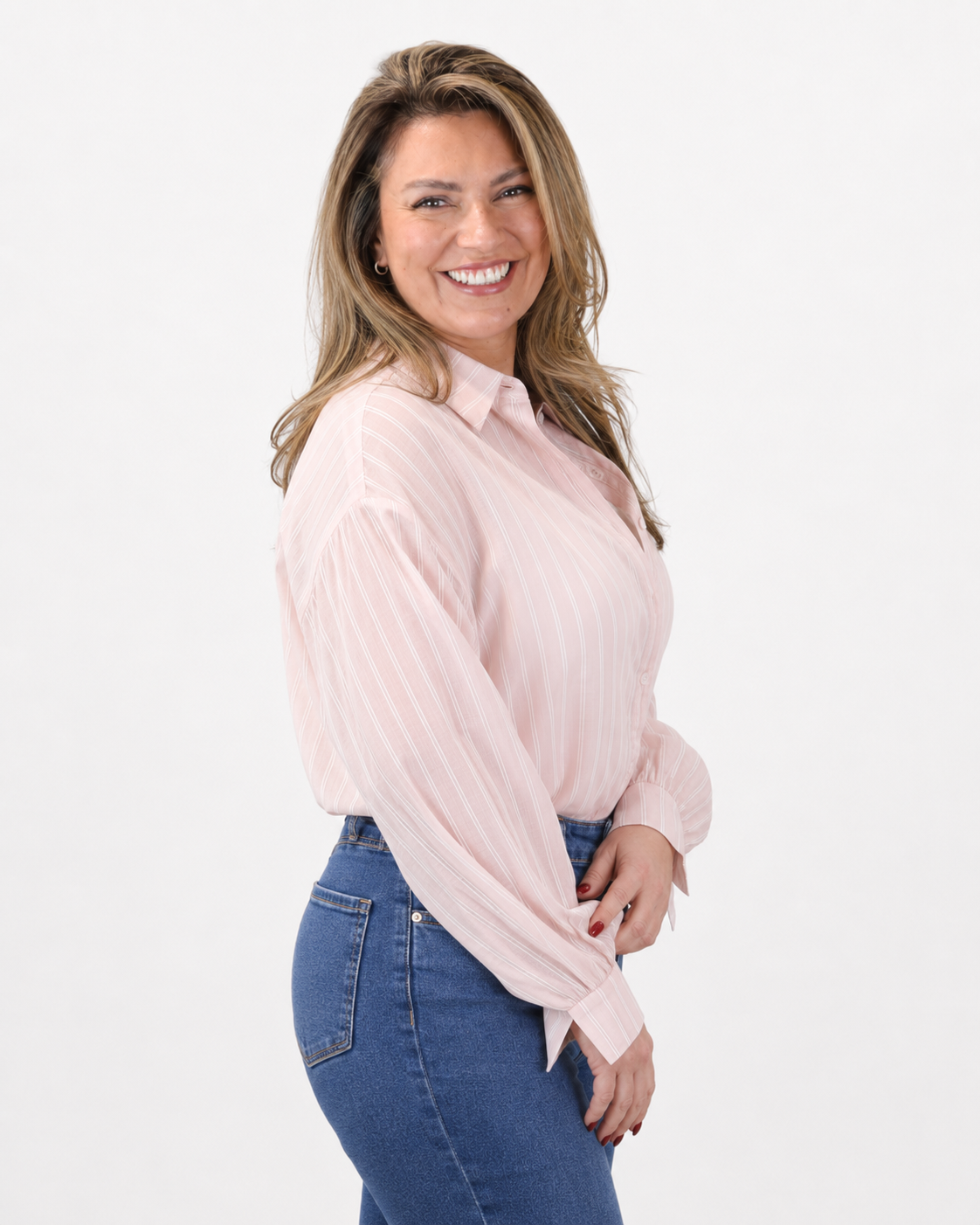 Blusa Listada Cintya Rosada