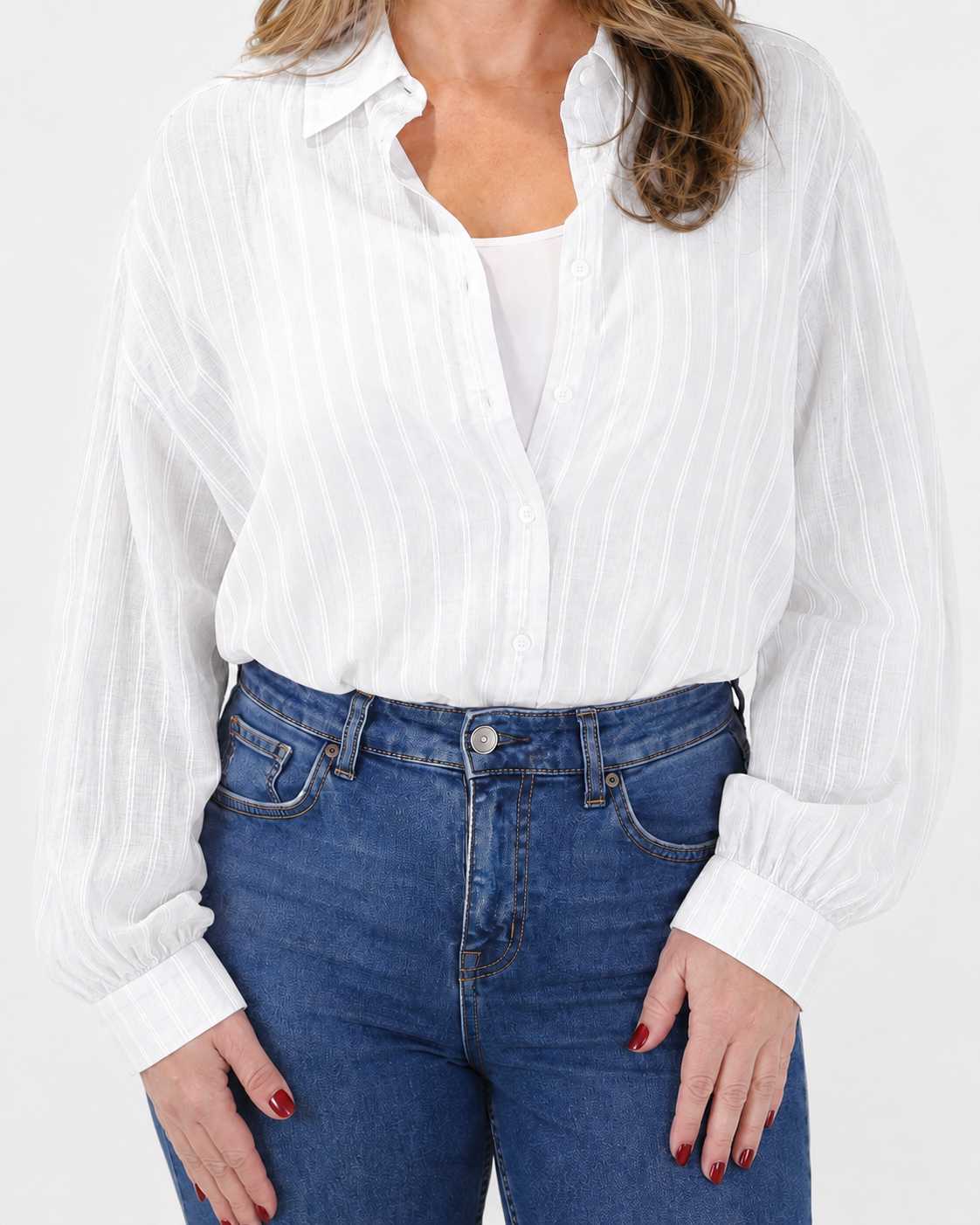Blusa Listada Cintya Blanca