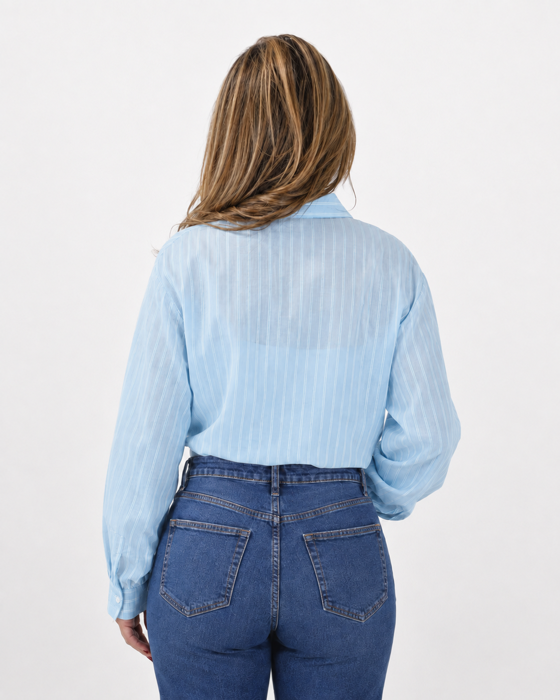 Blusa Listada Cintya Celeste