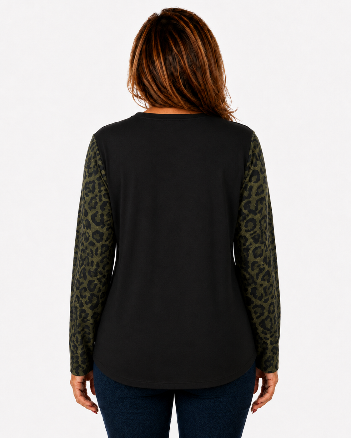 Polera Print Flores Verde