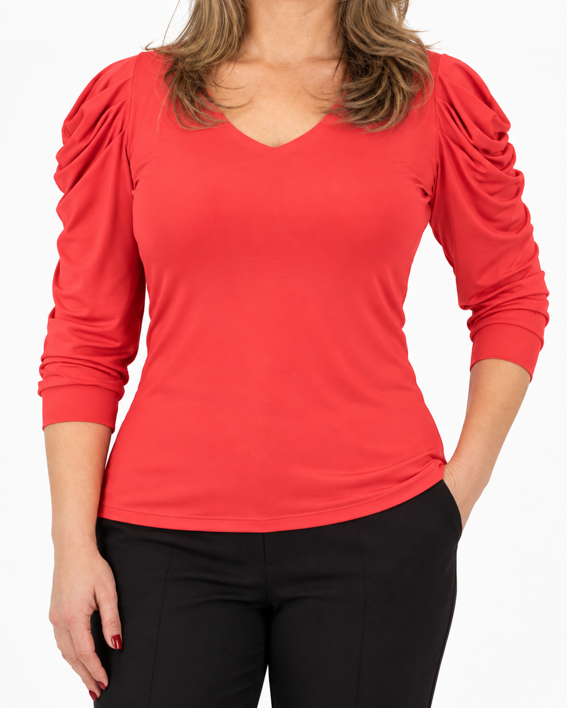 Polera Manga Princesa Coral
