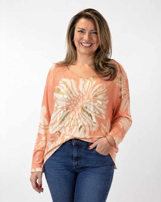 Sweater Rosario Flores Naranjo
