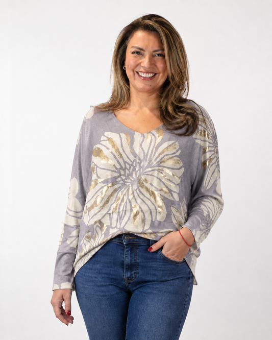 Sweater Rosario Flores Malva