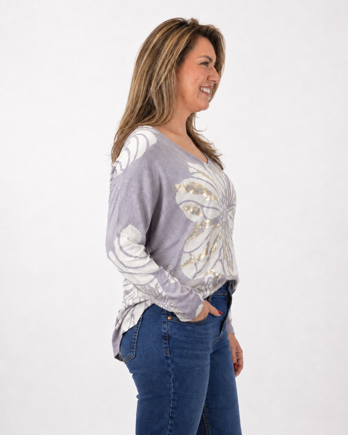 Sweater Rosario Flores Malva