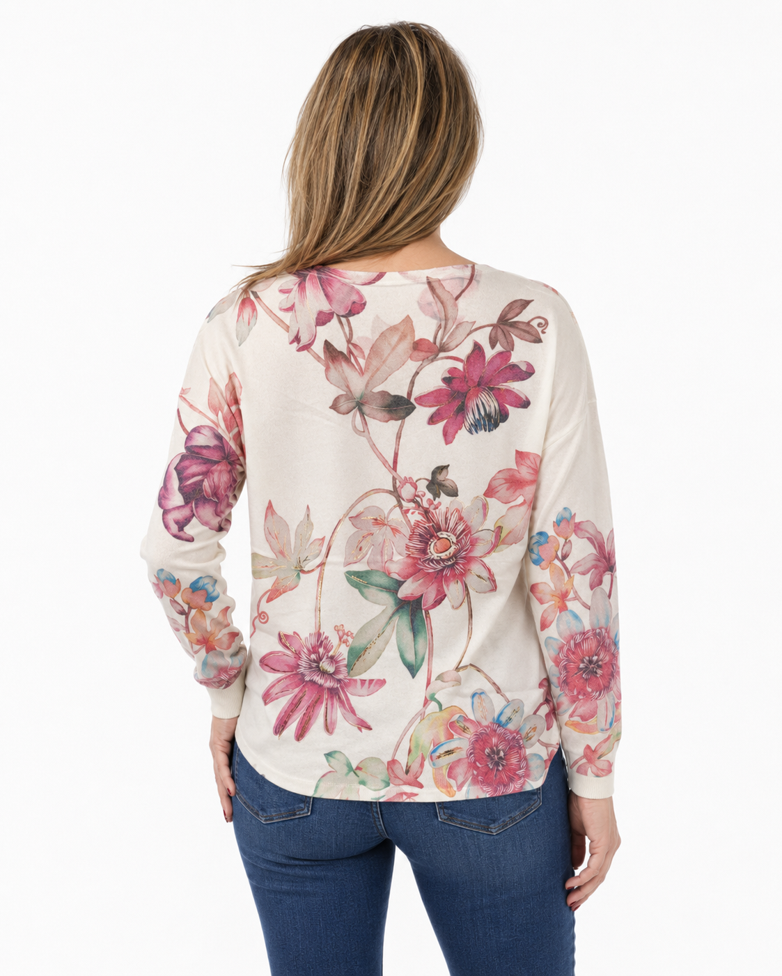 Sweater Florcitas Rosada