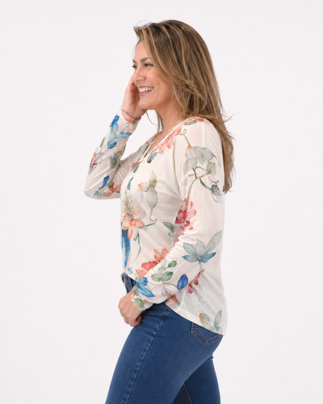 Sweater Florcitas Verde