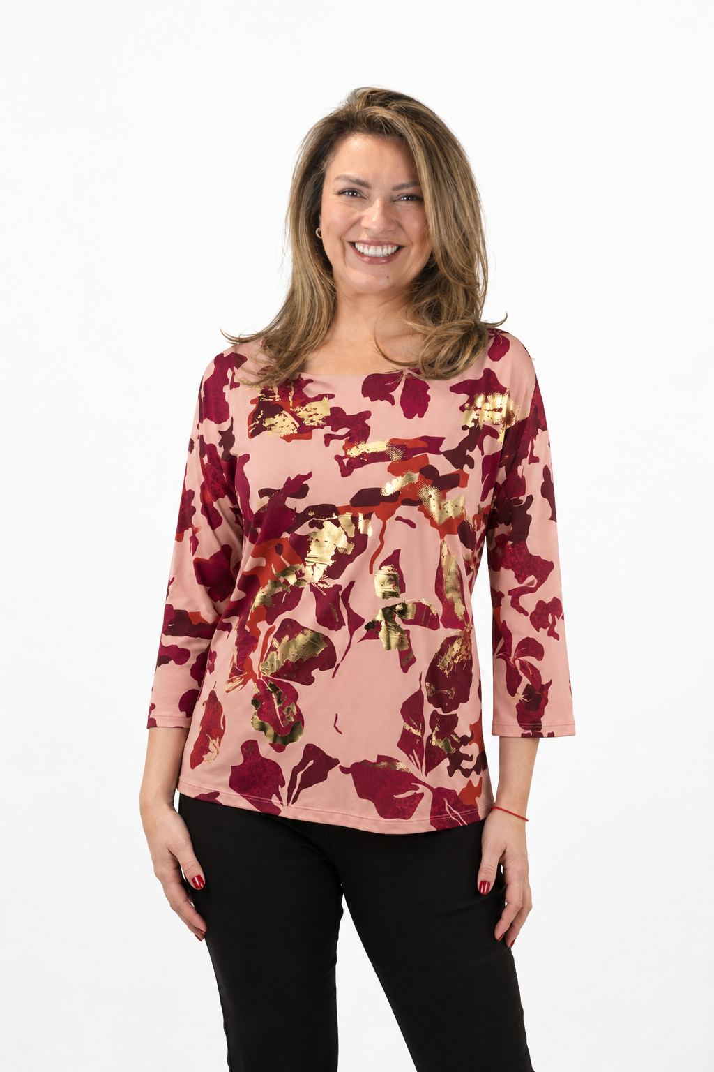 Polera Lorena Dorado Rosado