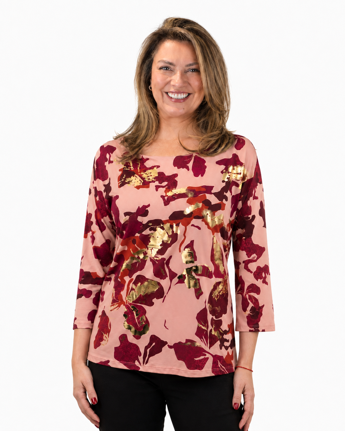 Polera Lorena Dorado Rosado