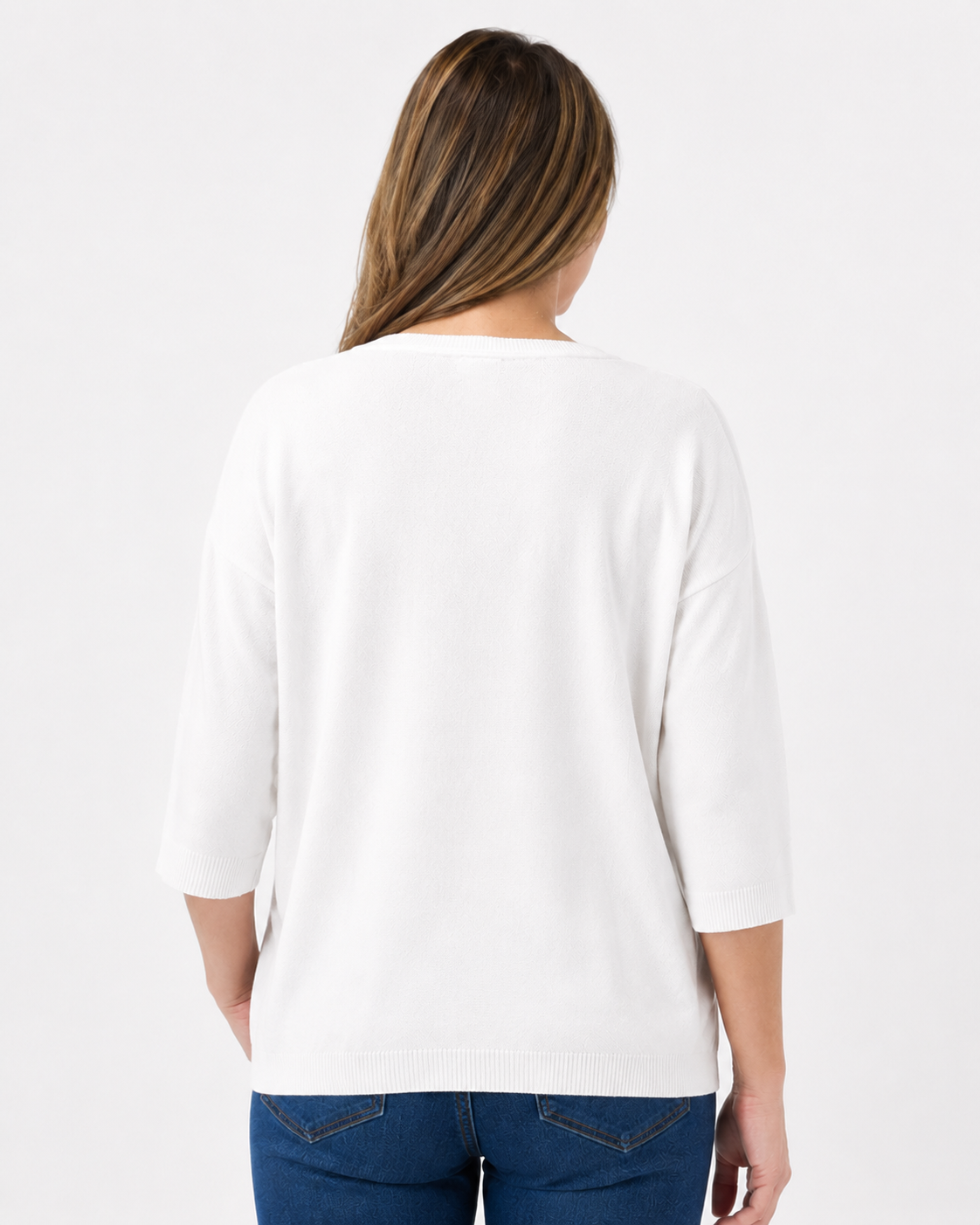 Polera Tejida Corazones Blanco