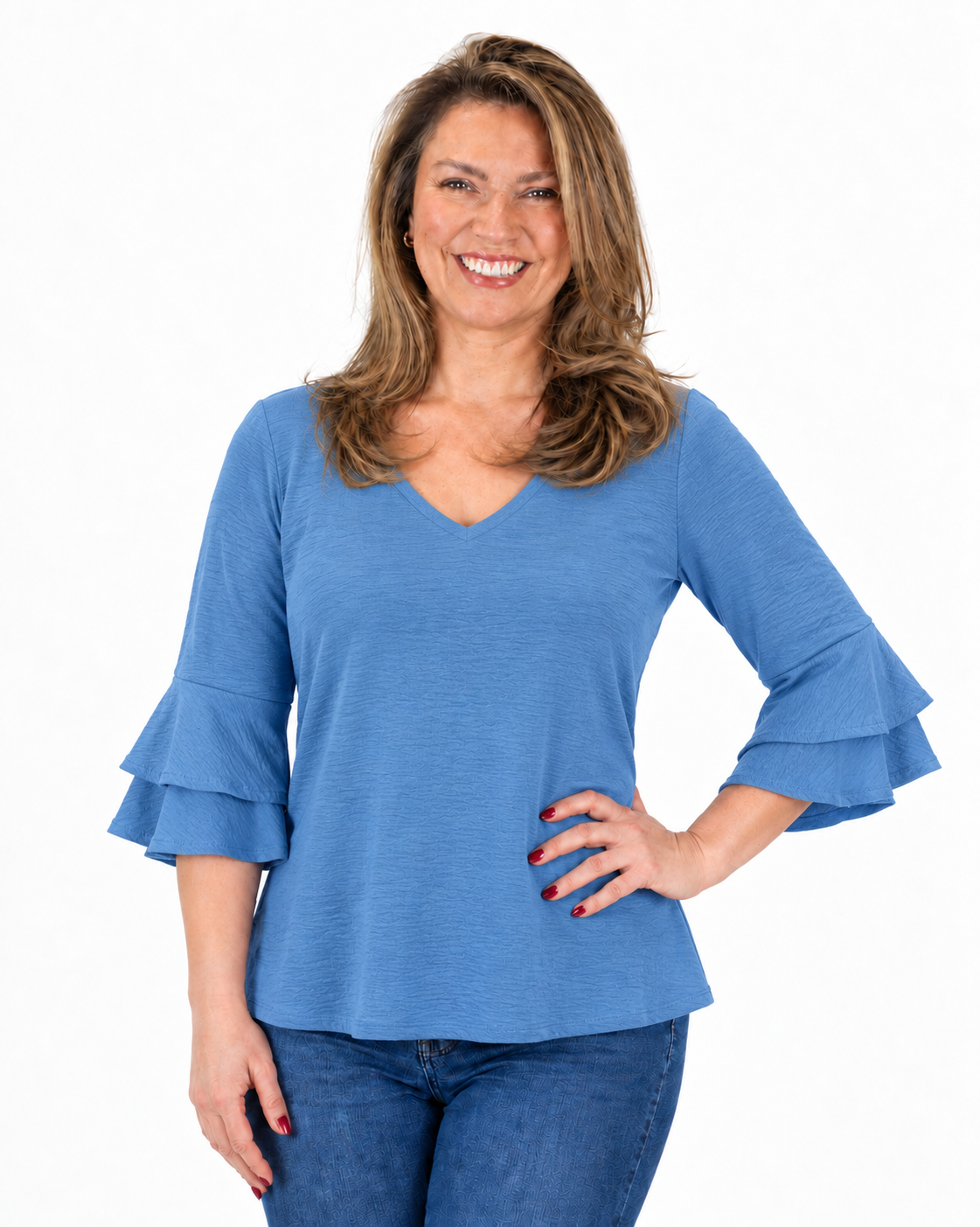 Blusa Elisa Vuelos Azul