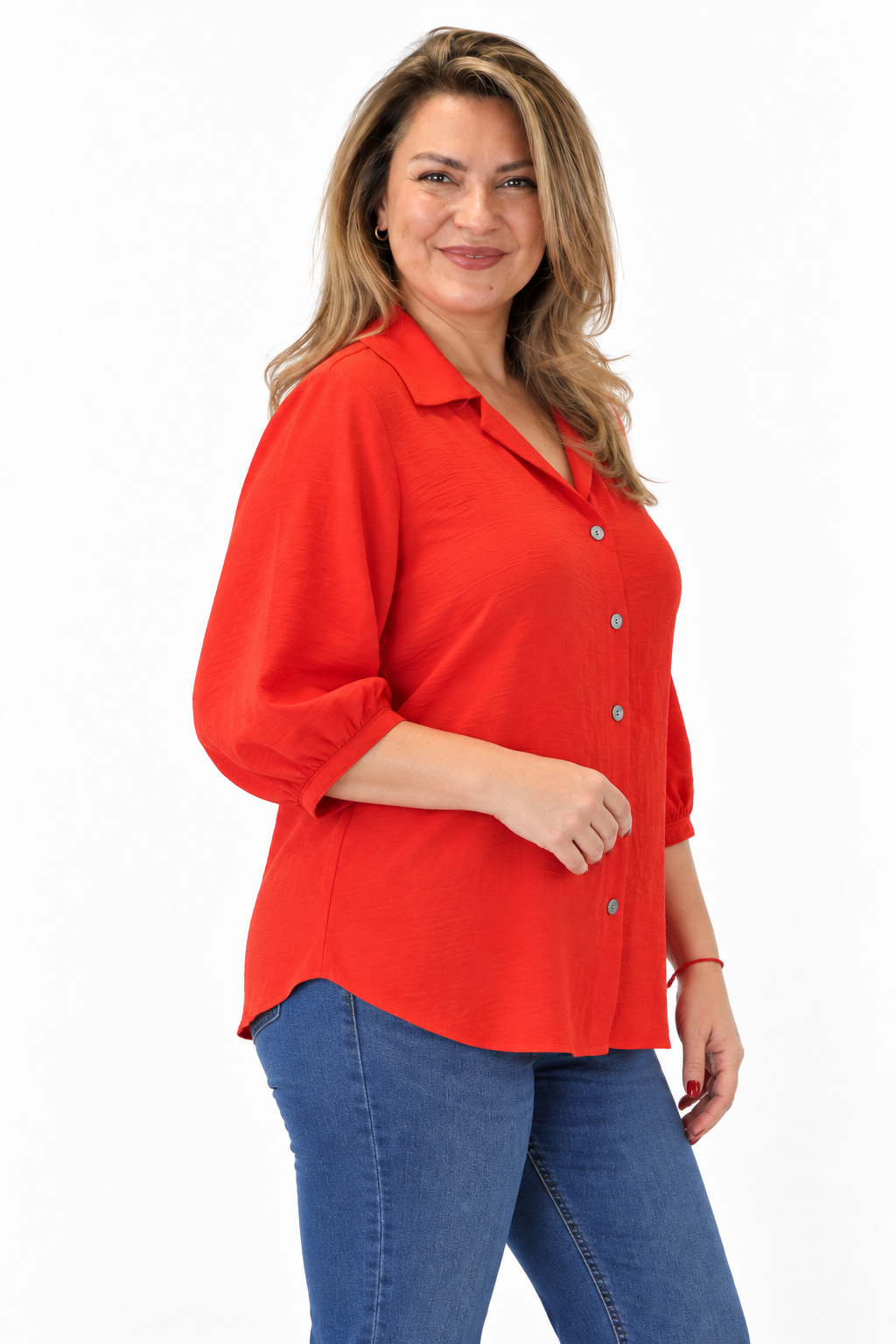 Blusa Botones Amanda Coral