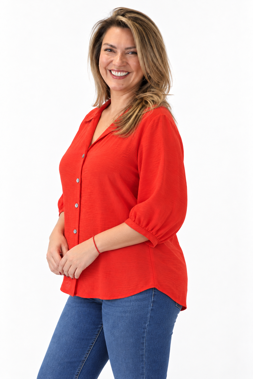 Blusa Botones Amanda Coral