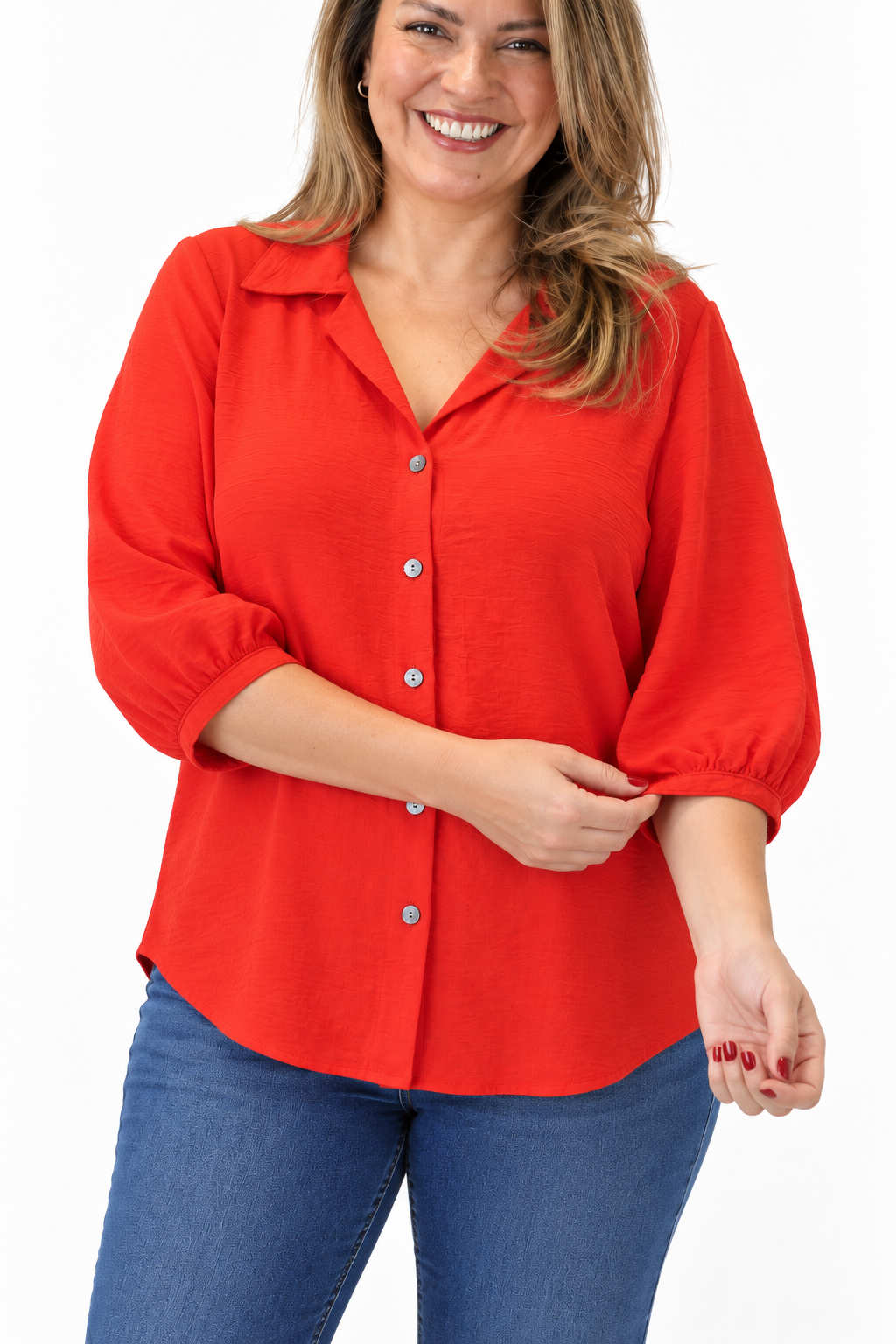 Blusa Botones Amanda Coral