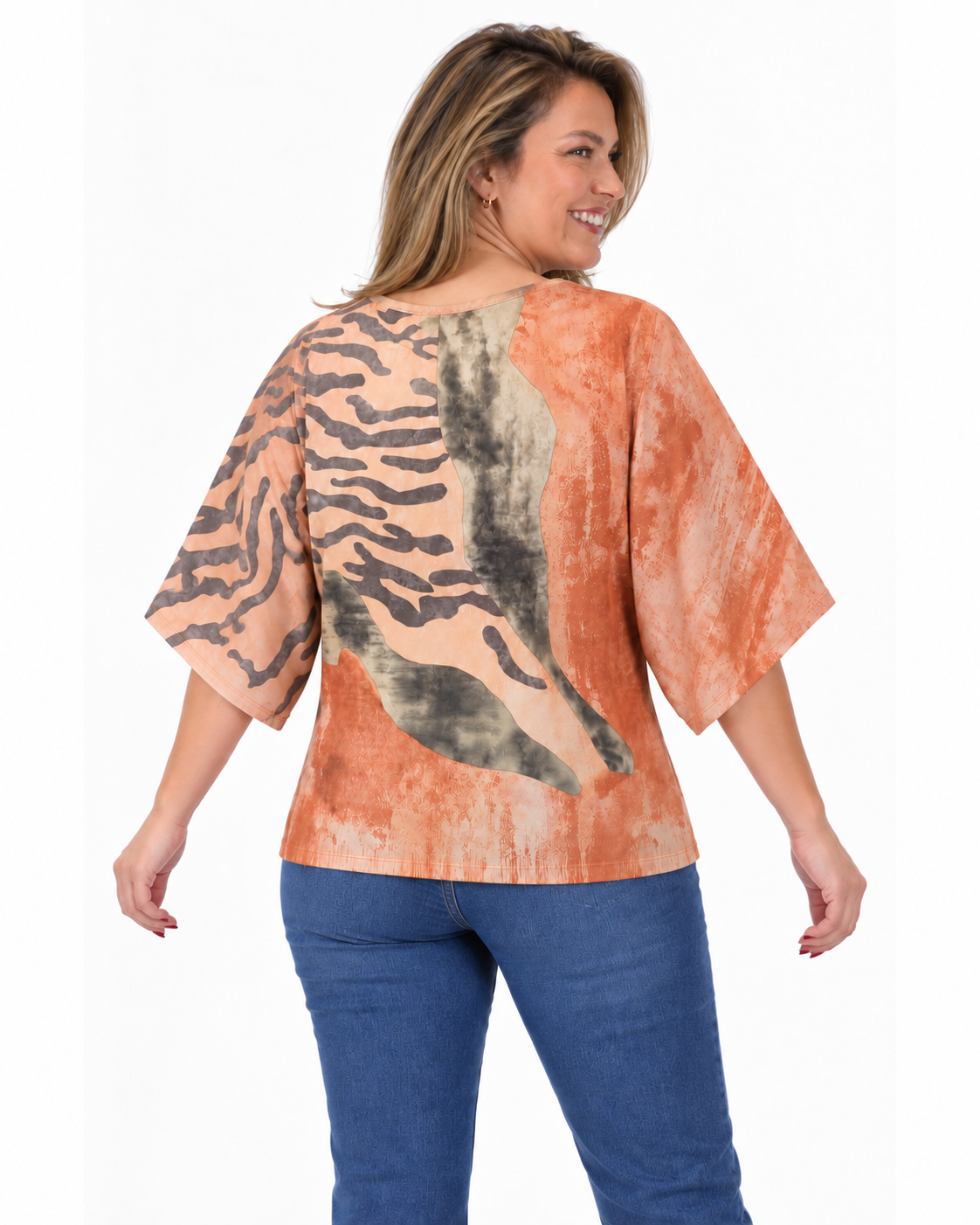 Polera Manga Murcielaga Catalina Naranja