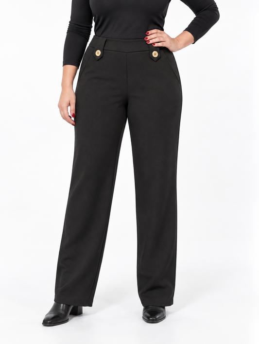 Pantalón Leandro Botones Negro