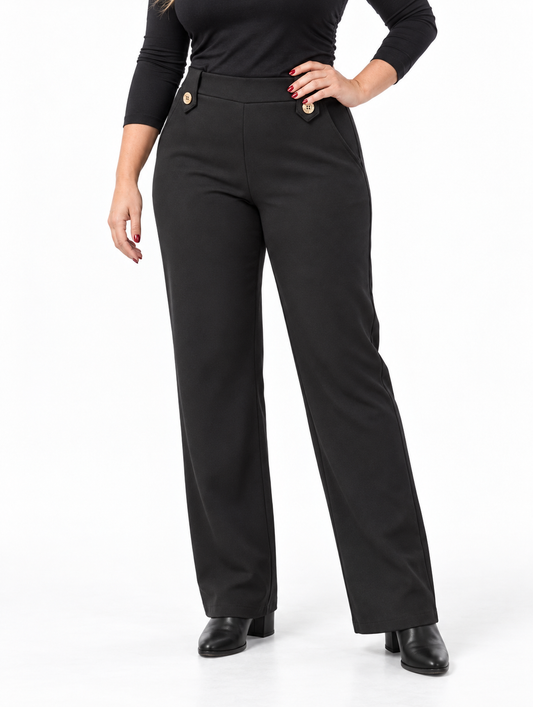 Pantalón Leandro Botones Negro