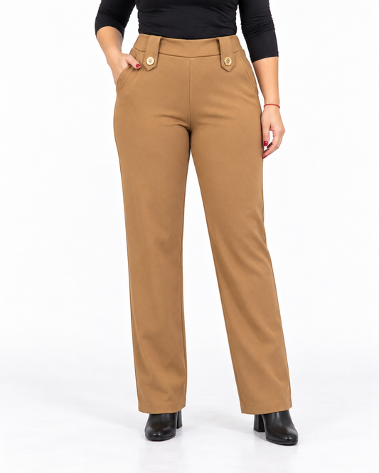 Pantalón Leandro Botones Camel