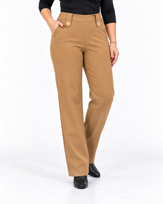 Pantalón Leandro Botones Camel