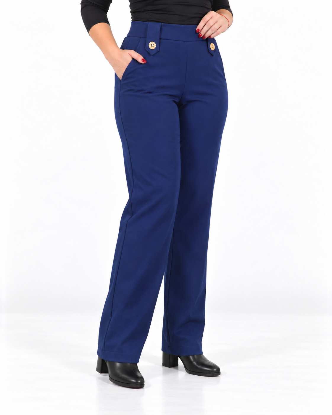 Pantalón Leandro Botones Azul Marino
