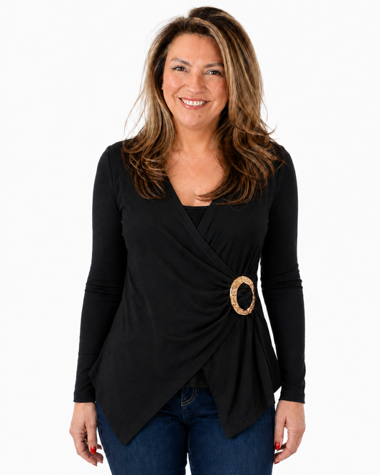 Polera Emily Hebilla Negro