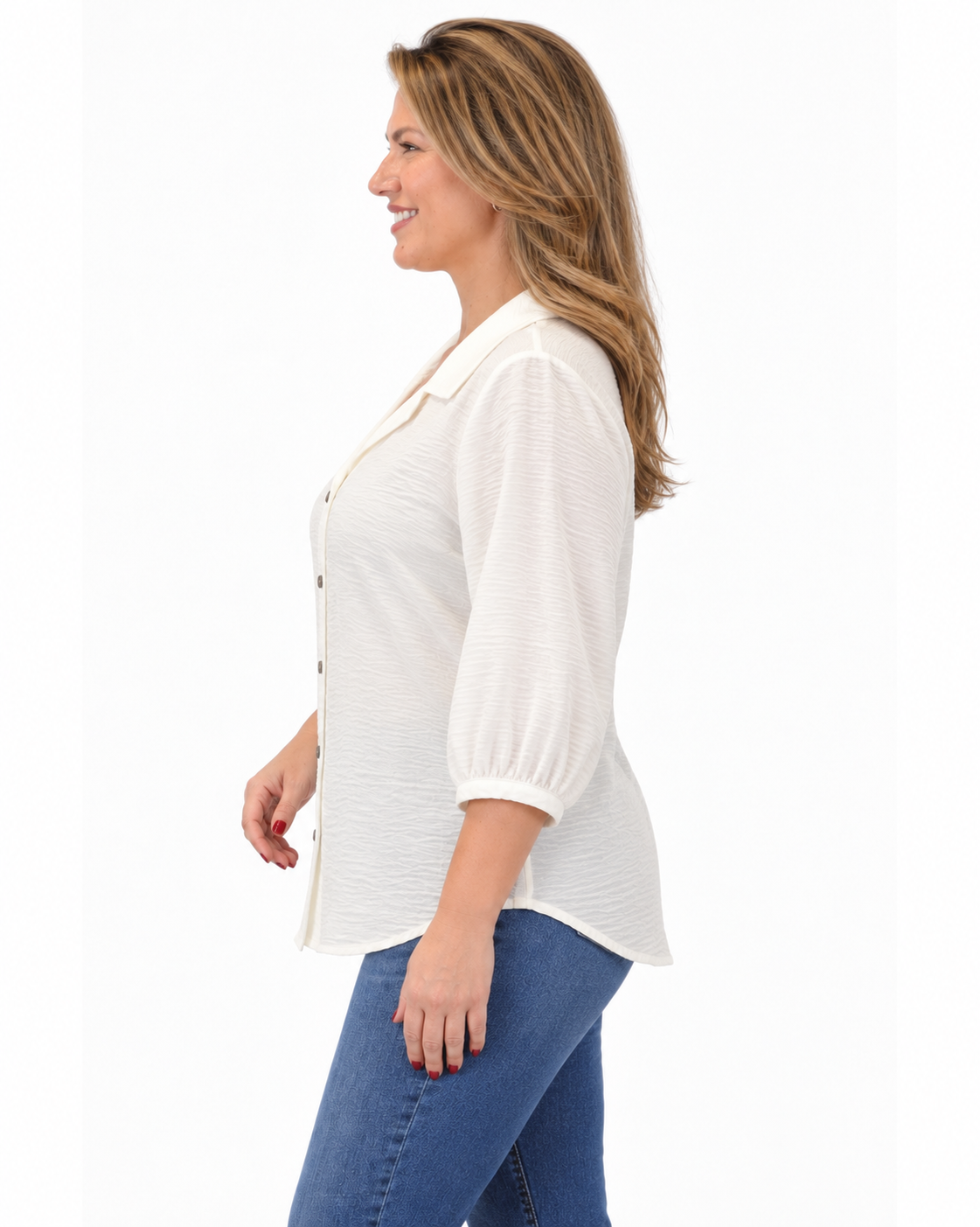 Blusa Botones Amanda Blanco