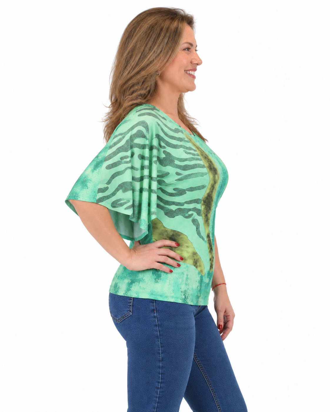 Polera Manga Murcielago Catalina Verde