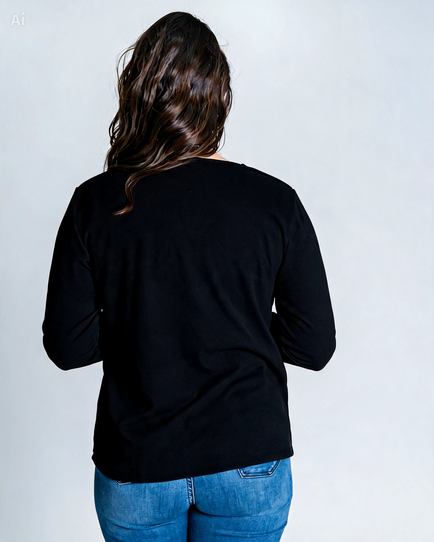 Polera Pamela Gamuza Negro