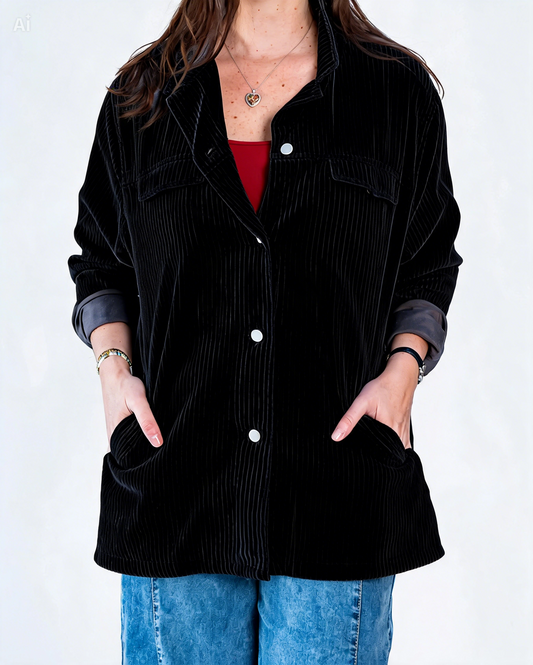 Sobrecamisa Andrea Cotelé Negro