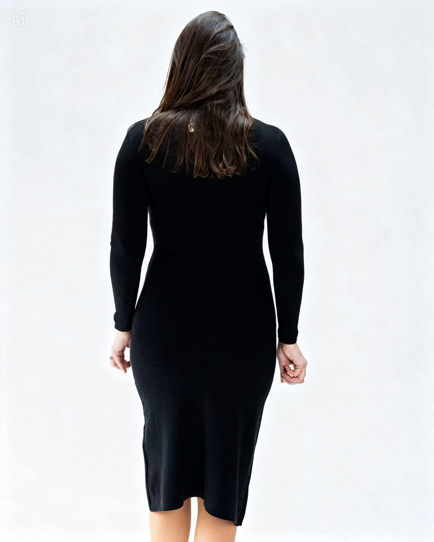 Vestido Flor Dorada Negro