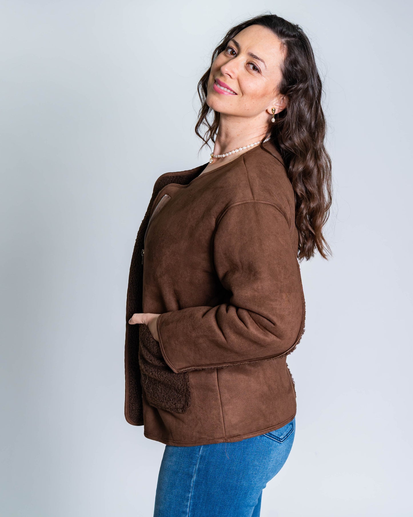 Chaqueta Marie Chiporro Café