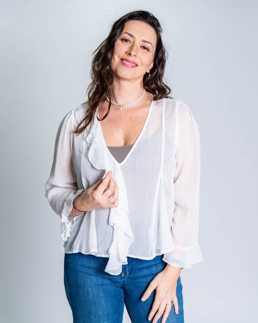 Blusa Lisa Vuelos Blanco